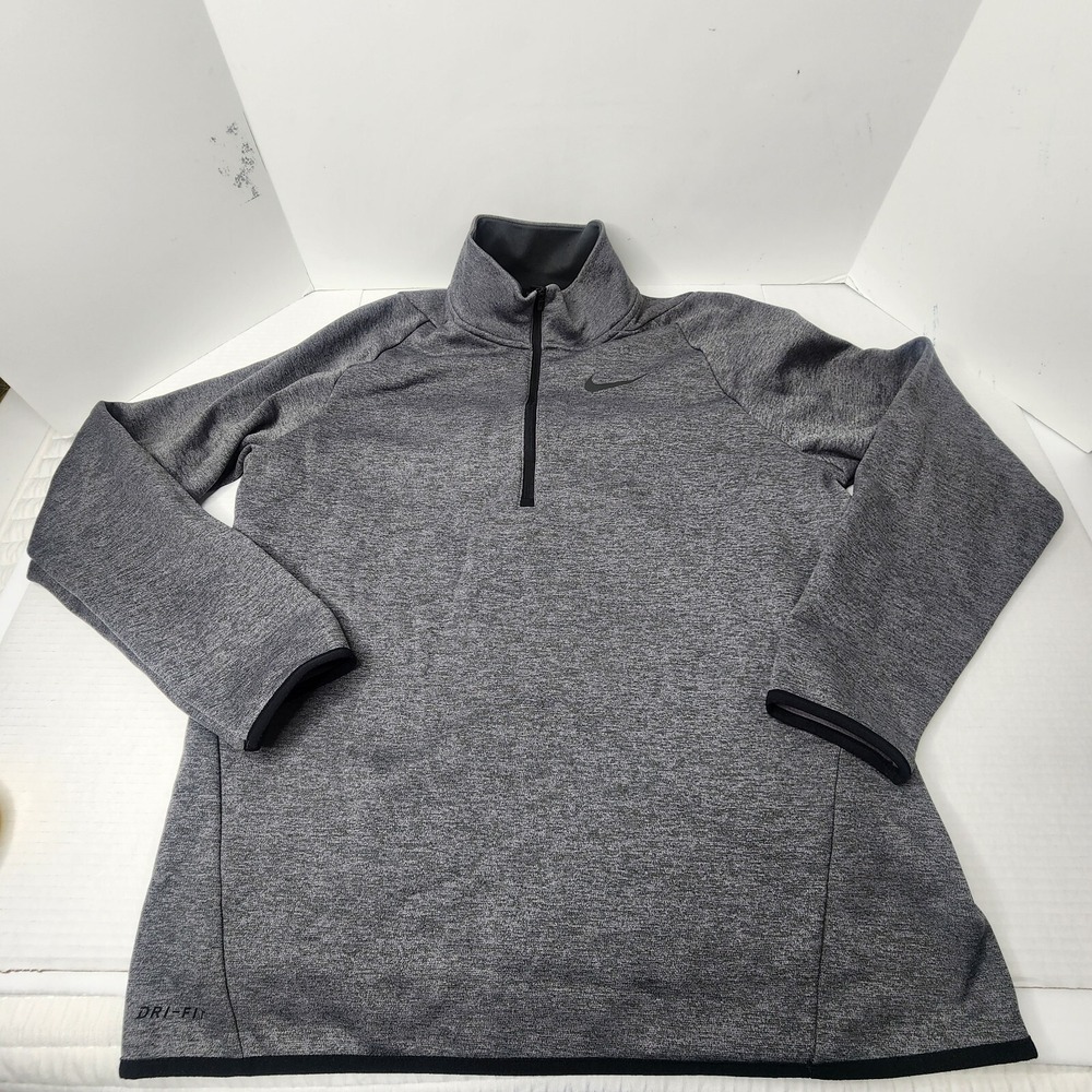 Nike Men's M Golf Dri-Fit 1/4 Zip Jacket Therma Pullover Grey 932041-071 MEDIUM